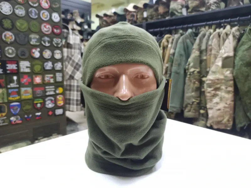 Превью товара Шапка с шарфом NNM флис олива