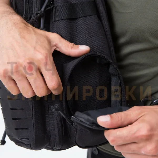 Фото товара Сумка NNM через плечо большая с паракордовой ручкой черный 8л.