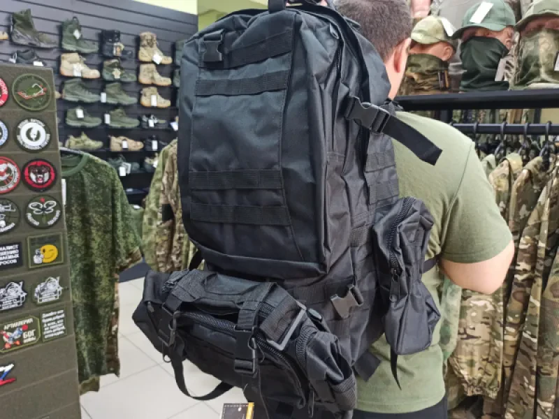 Фото товара Рюкзак NNM с подсумками тактический черный 50л. (Объём: 50л.)